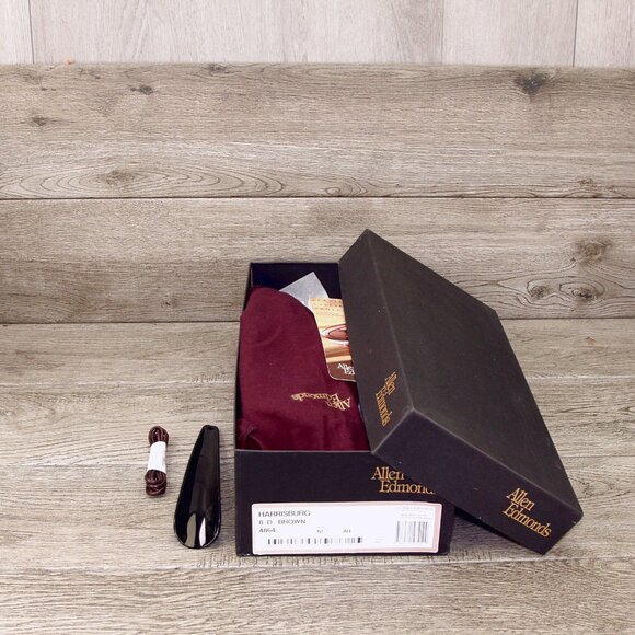 * NIB * $395 Allen Edmonds HARRISBURG Derby 8 D Brown * add $15 new Cedar Trees main image 4